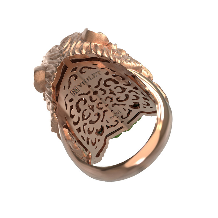 Кольцо из золота c эмаль