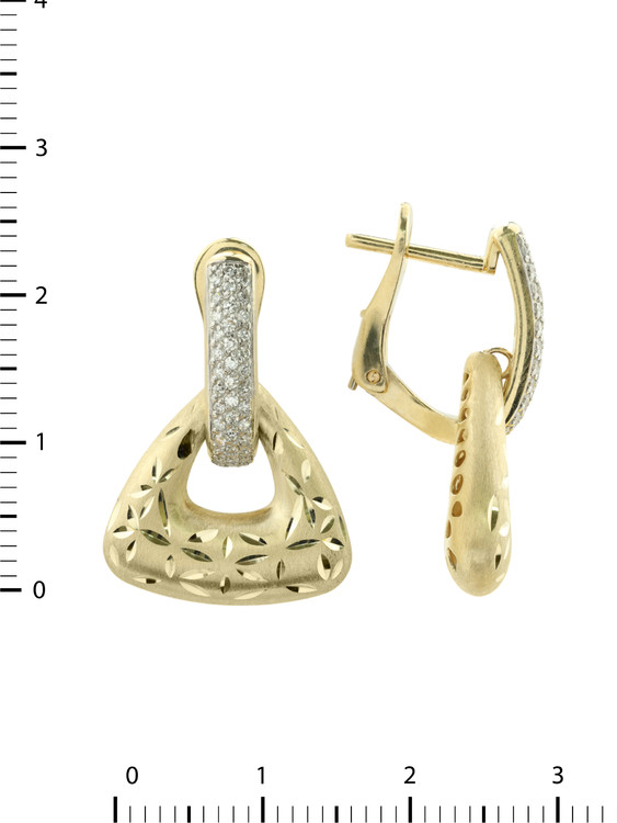 Серьги из лимонного золота c бриллиантами