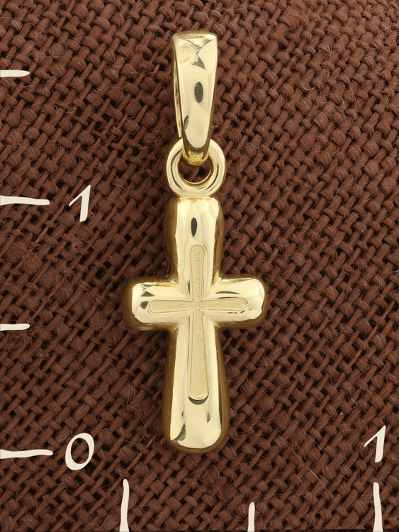 Крест из лимонного золота
