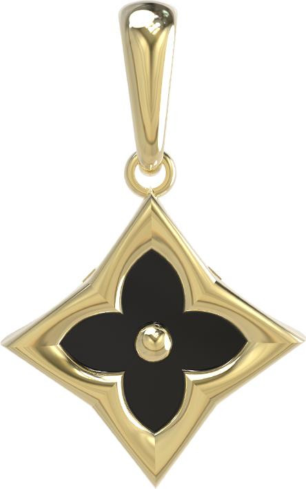 Подвеска из лимонного золота c ониксом