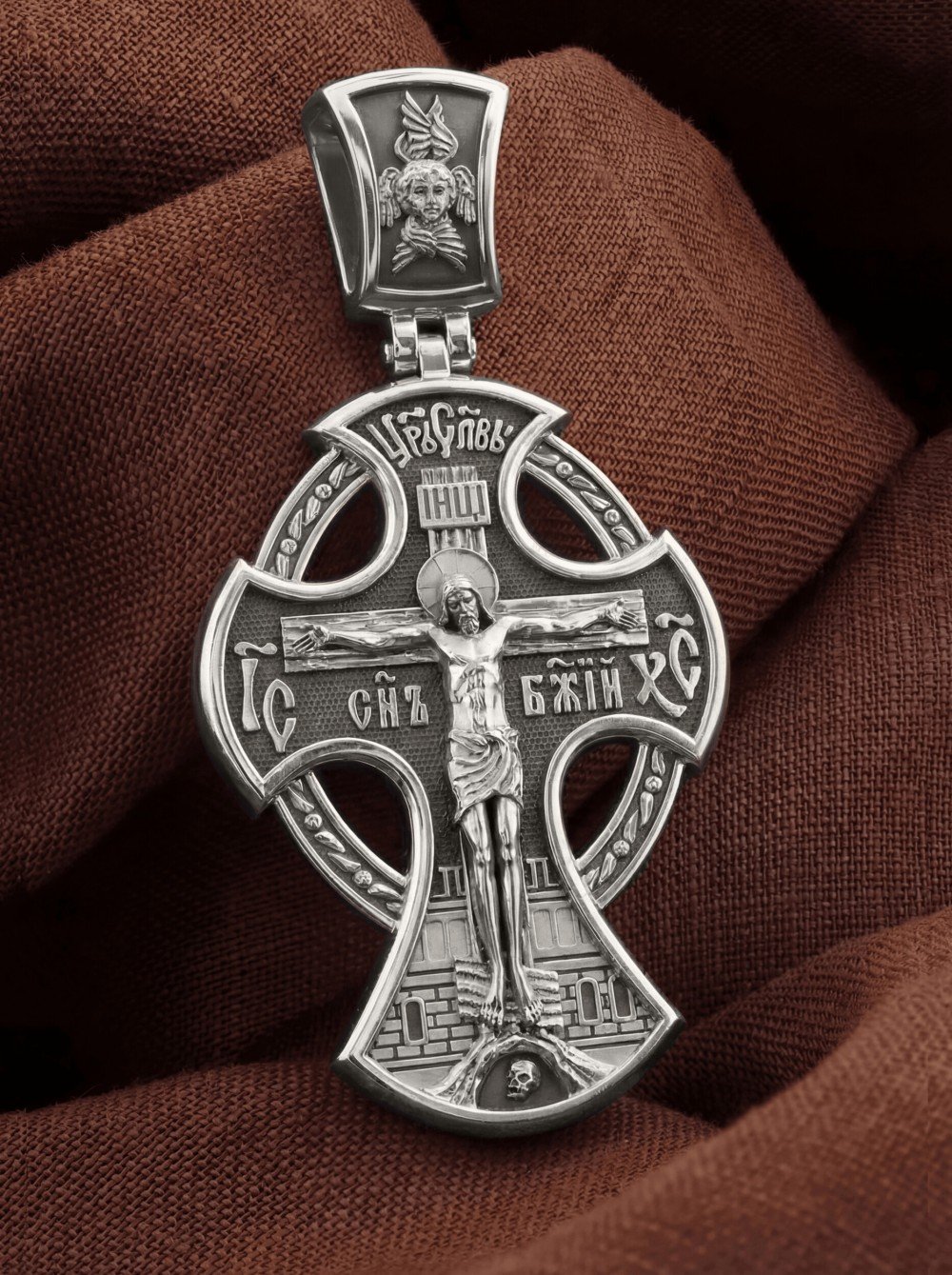 Крест из белого золота