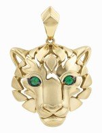 Подвеска из лимонного золота c изумрудом