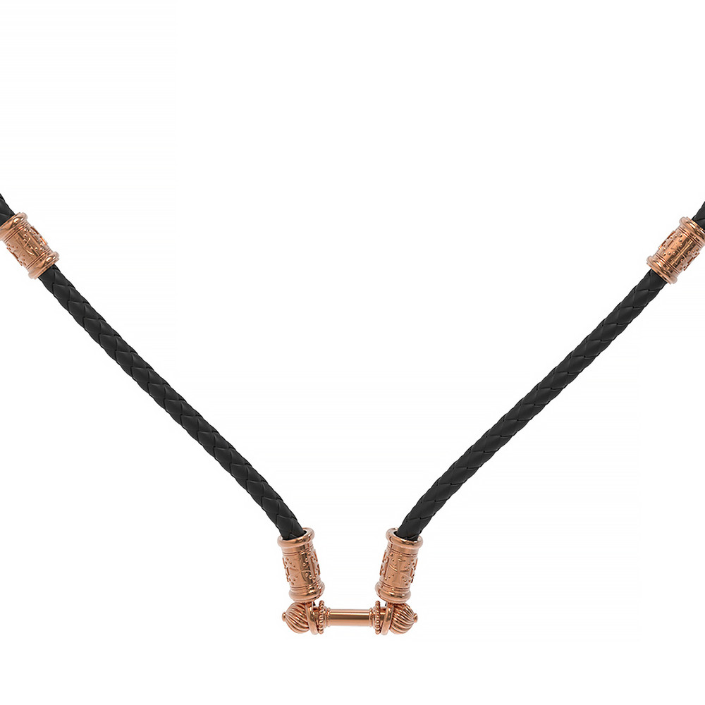 Шнурок кожаный из золота c кожаным шнурком