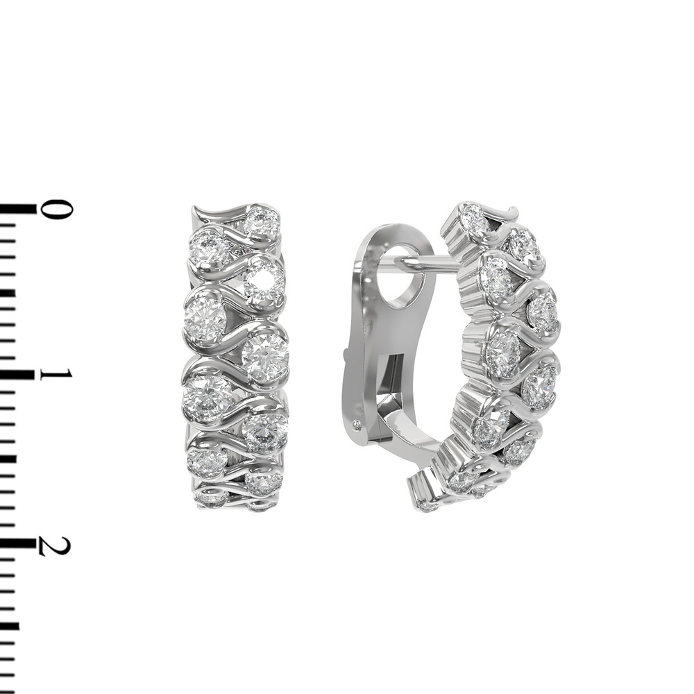 Серьги из белого золота c бриллиантами