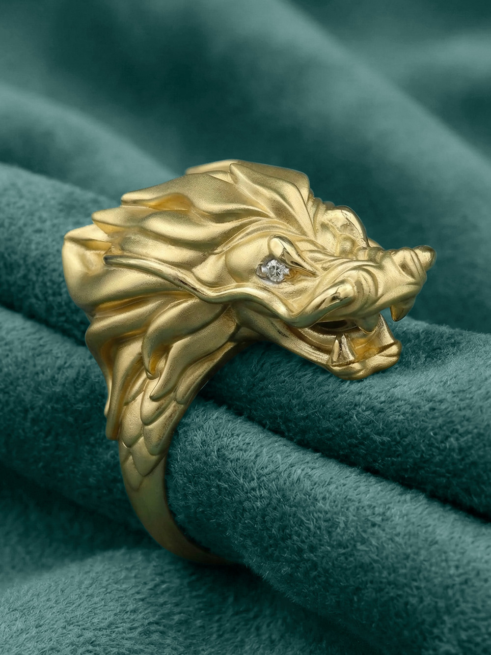 Кольцо из лимонного золота c бриллиантами