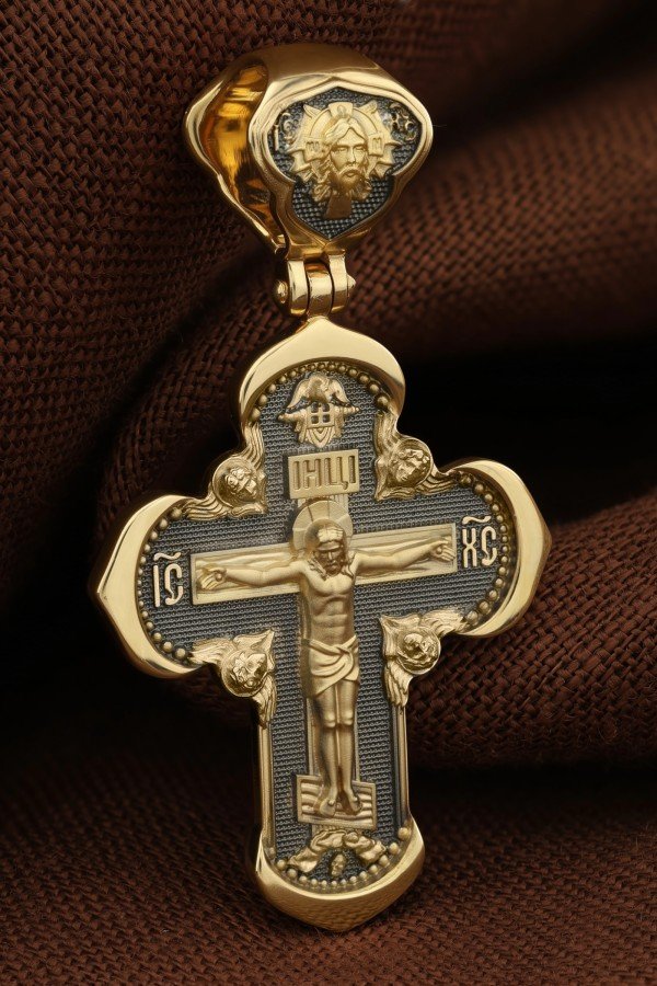 Крест из лимонного золота