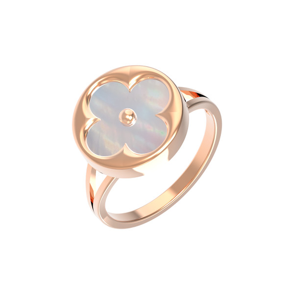 Кольцо из золота c перламутром