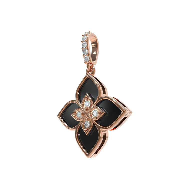 Подвеска из золота c бриллиантами и ониксом