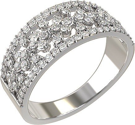 Кольцо из белого золота c бриллиантами