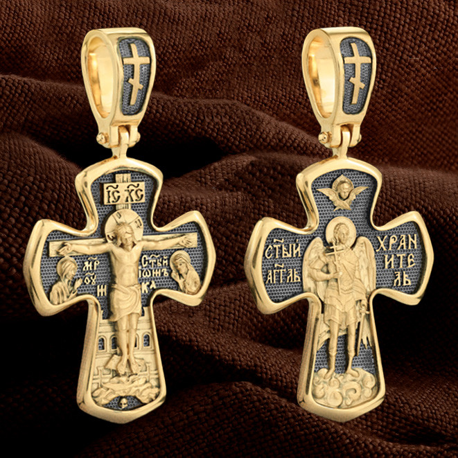 Крест из лимонного золота