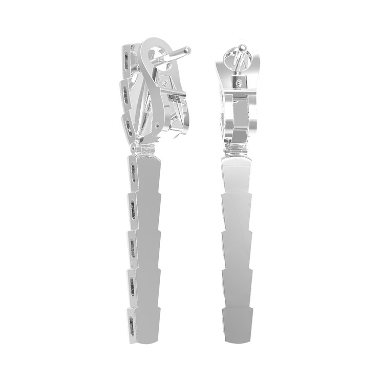 Серьги из белого золота c бриллиантами