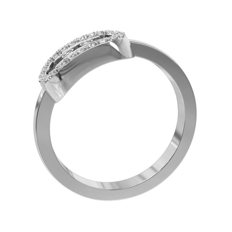 Кольцо из белого золота c бриллиантами