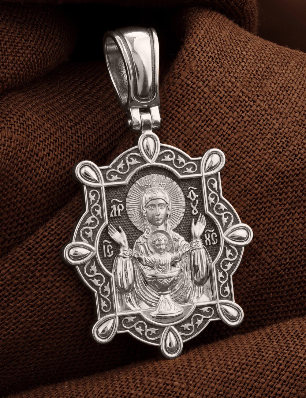 Образок из белого золота