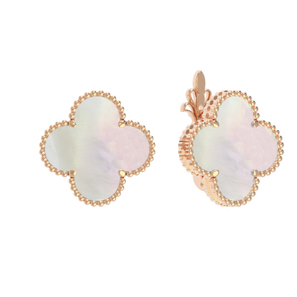 Серьги из золота c перламутром