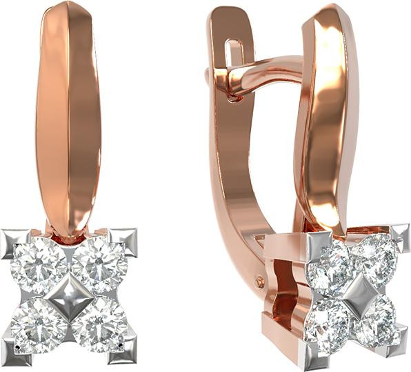 Серьги из золота c бриллиантами