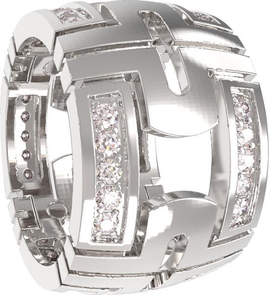 Подвеска из белого золота c бриллиантами