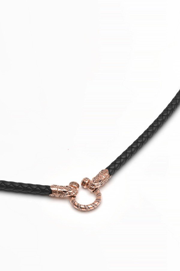 Шнурок кожаный из золота c кожаным шнурком