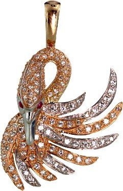 Подвеска из золота c фианитом