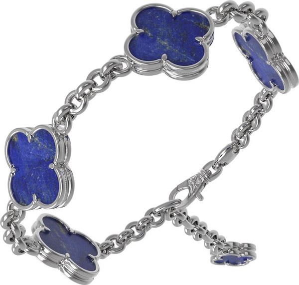 Браслет из белого золота c лазуритом