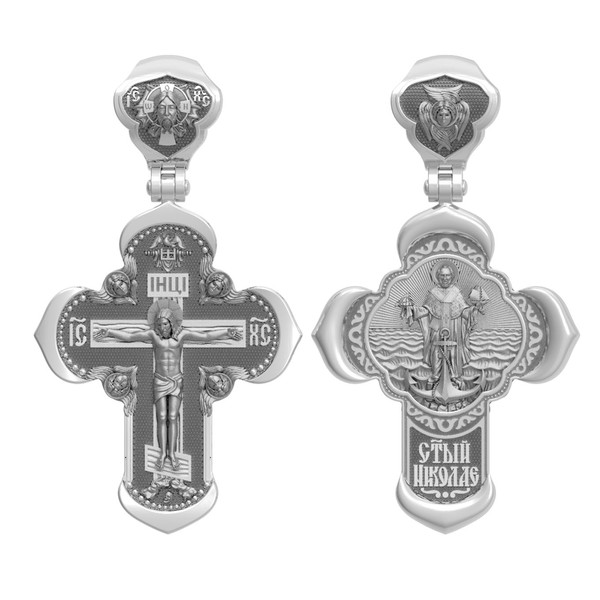 Крест из белого золота