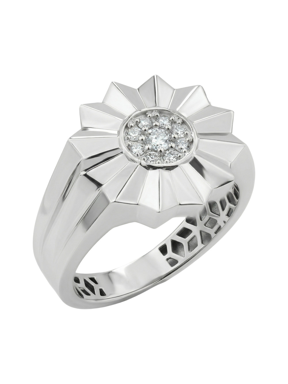 Кольцо из белого золота c бриллиантами