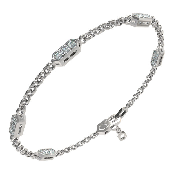 Браслет из белого золота c бриллиантами