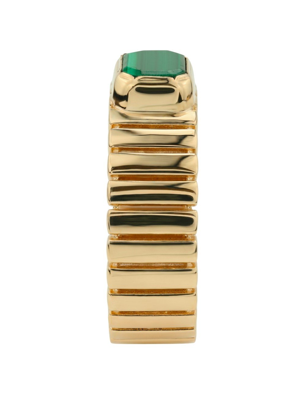 Кольцо из золота c малахитом