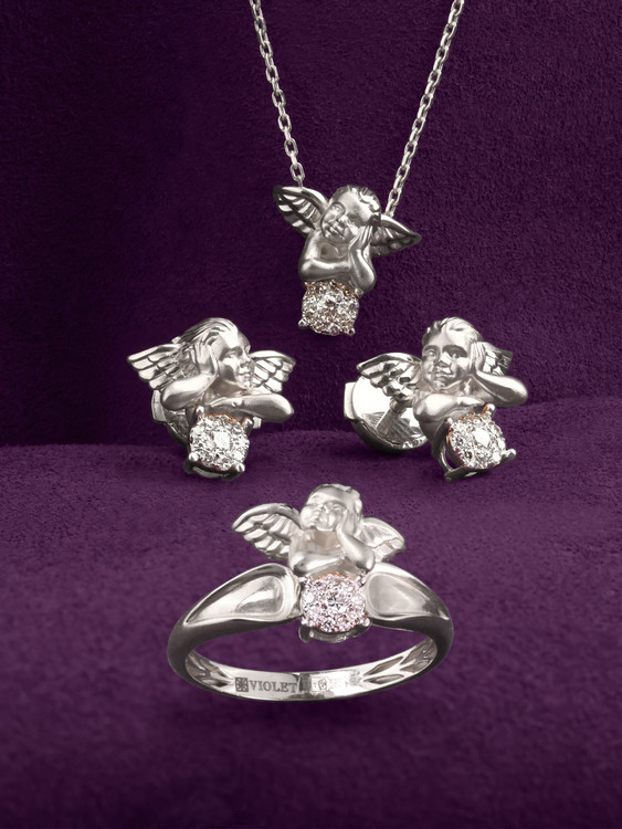 Колье из белого золота c бриллиантами