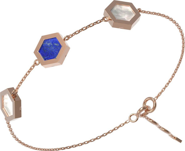 Браслет из золота c лазуритом и перламутром