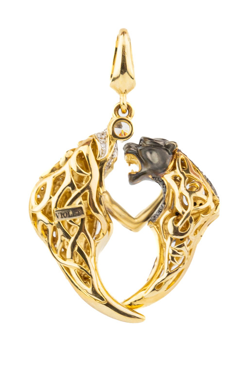 Подвеска из лимонного золота c фианитом