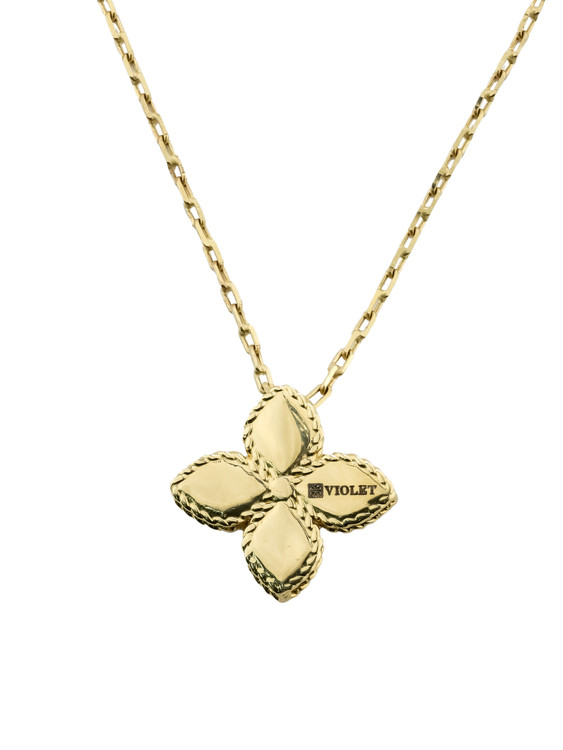 Колье из лимонного золота c бриллиантами и малахитом