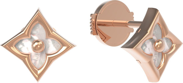 Серьги из золота c перламутром