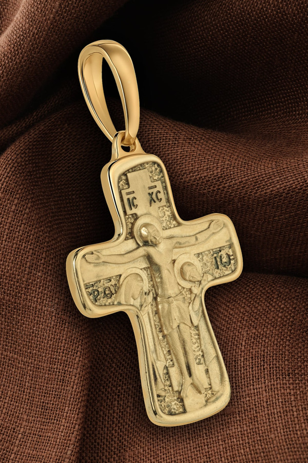 Крест из лимонного золота