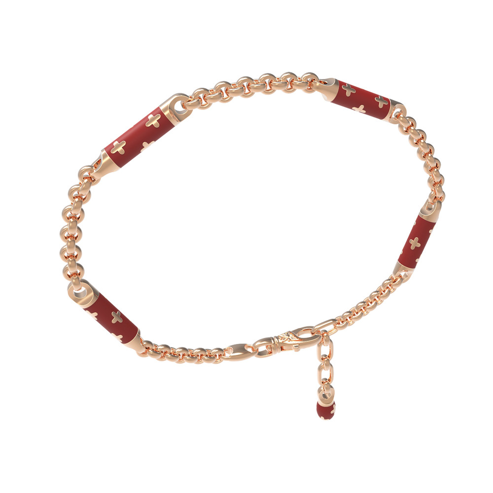 Браслет из золота c эмаль