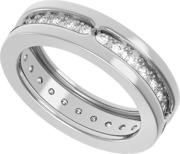 Кольцо из белого золота c бриллиантами