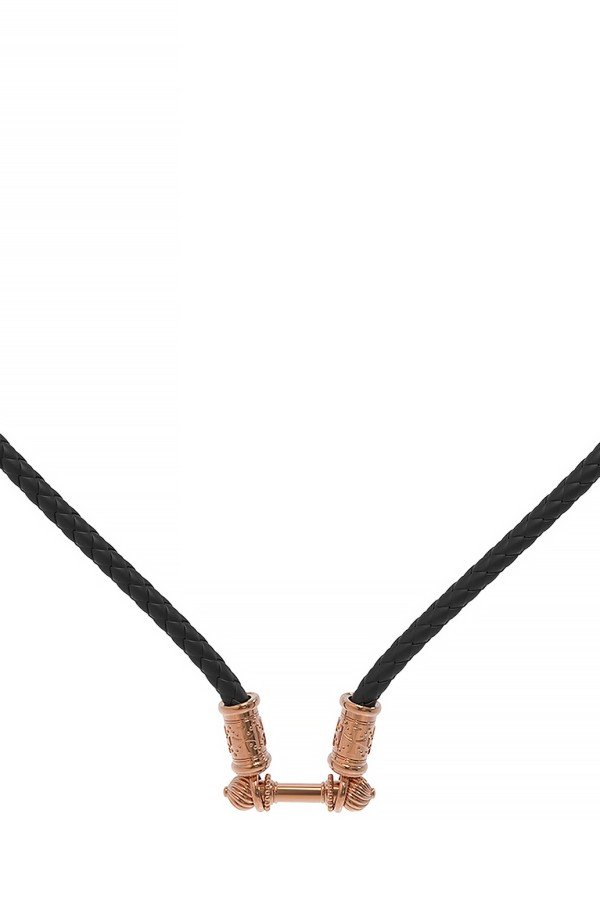 Шнурок кожаный из золота c кожаным шнурком