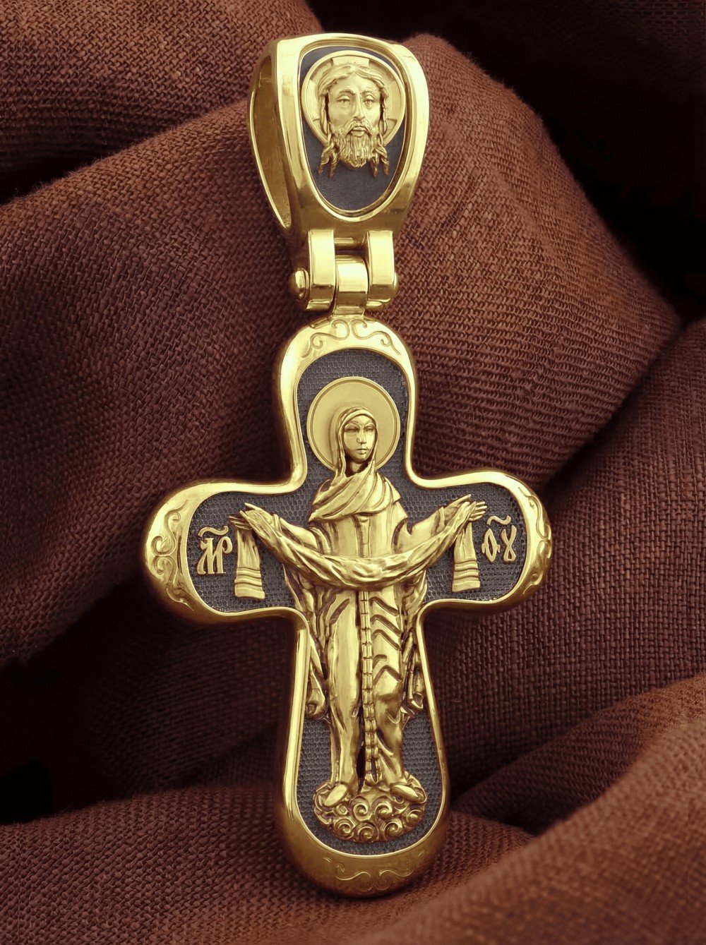 Крест из лимонного золота