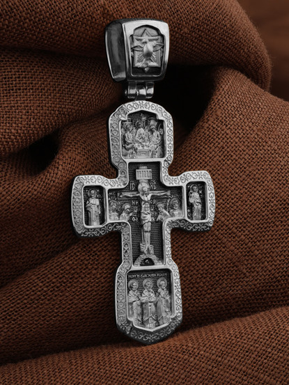 Крест из белого золота