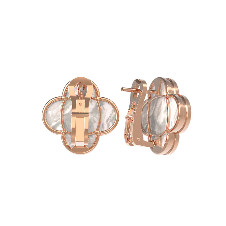 Серьги из золота c перламутром