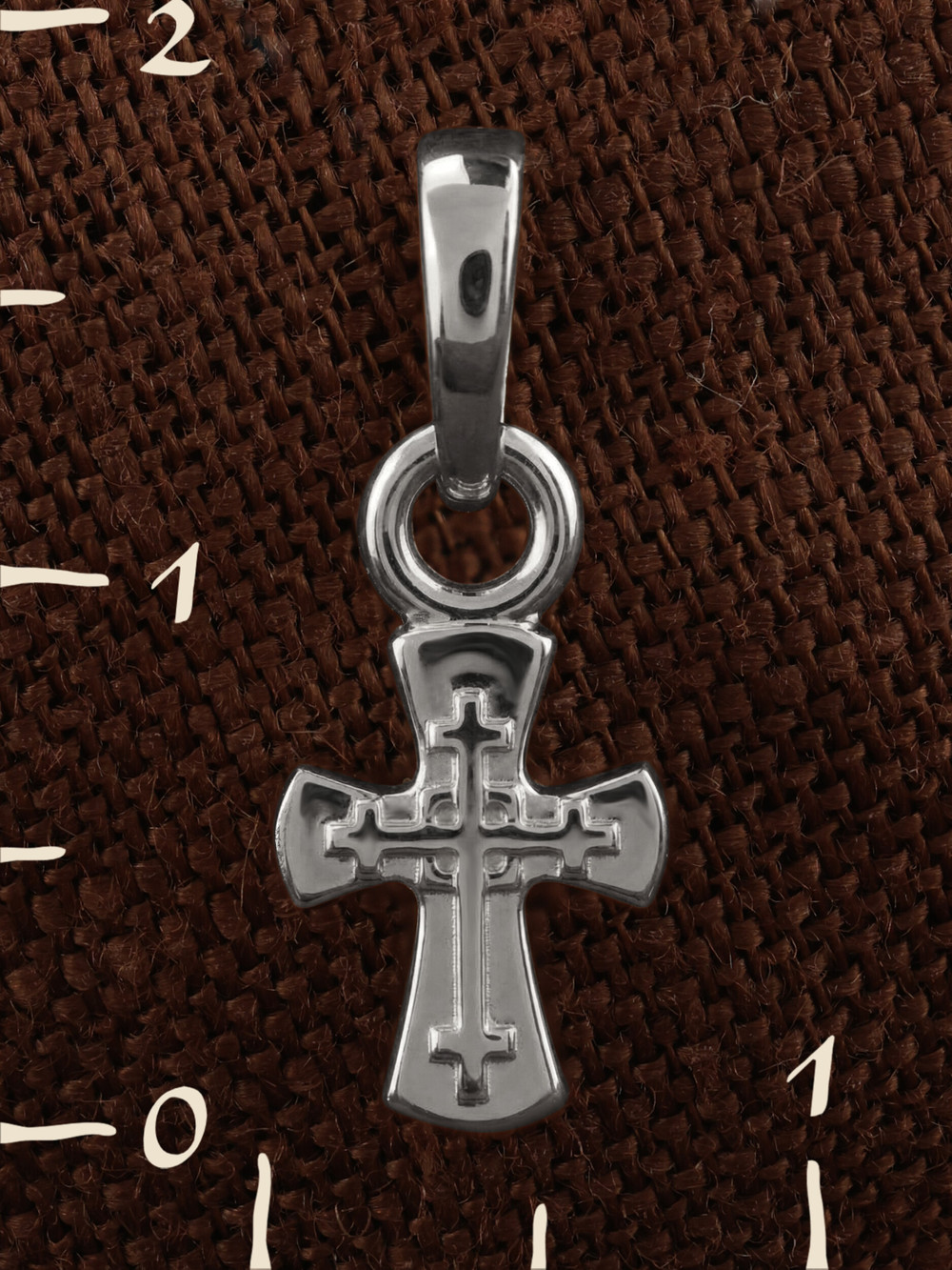 Крест из белого золота