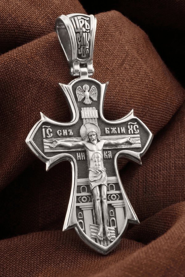 Крест из белого золота