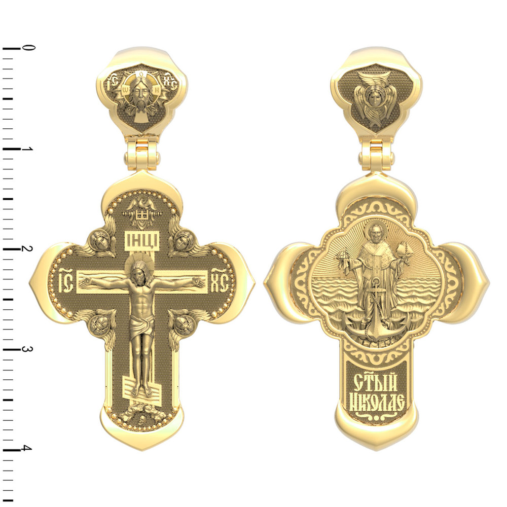 Крест из лимонного золота