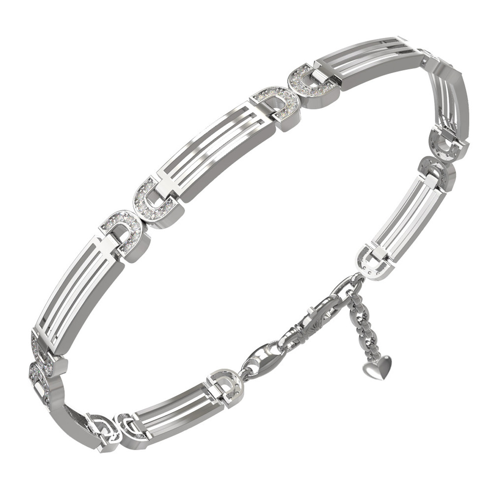 Браслет из белого золота c бриллиантами