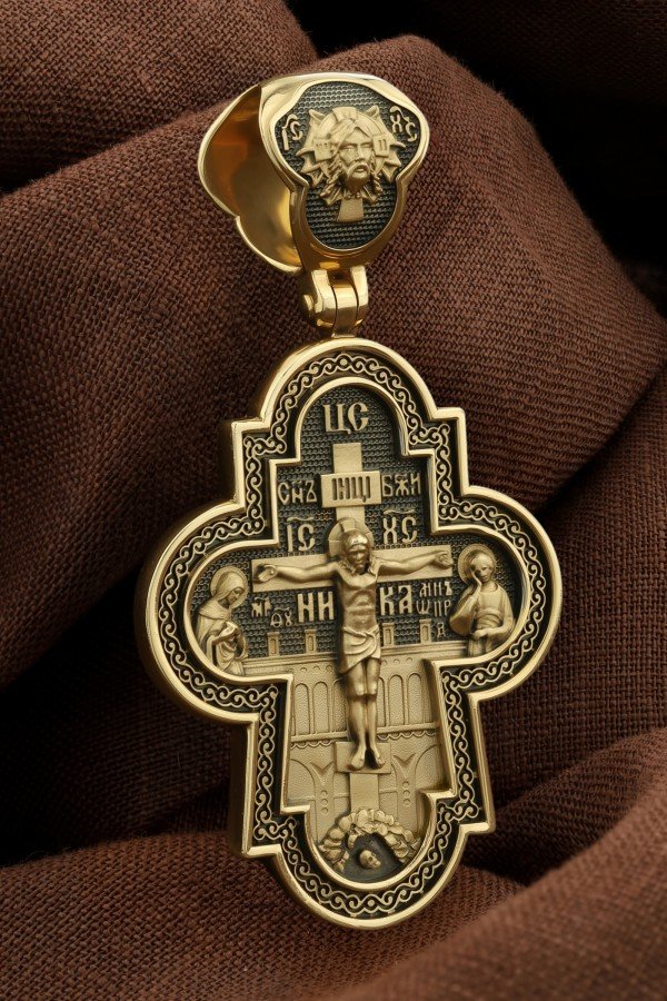 Крест из лимонного золота