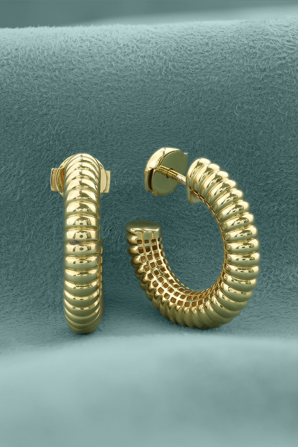 Серьги из лимонного золота