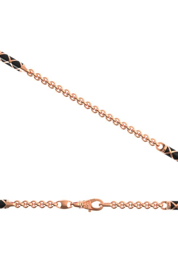 Цепь из золота c эмаль