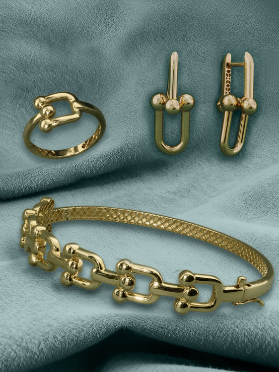 Серьги из лимонного золота