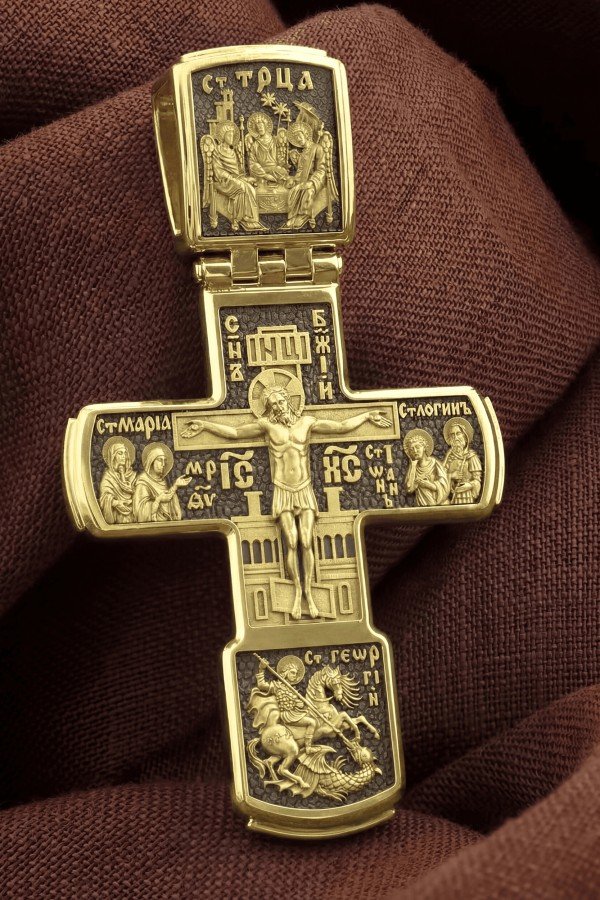 Крест из лимонного золота