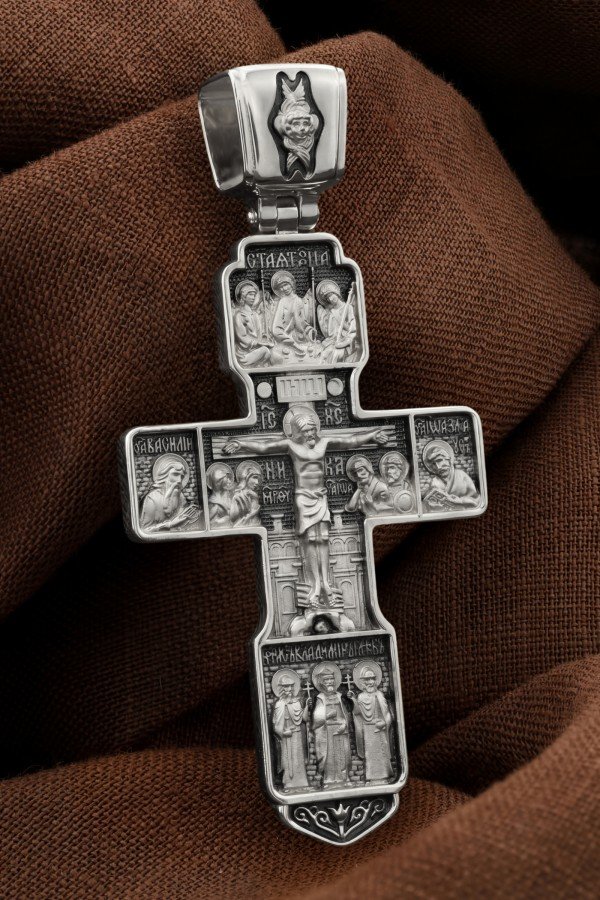 Крест из белого золота