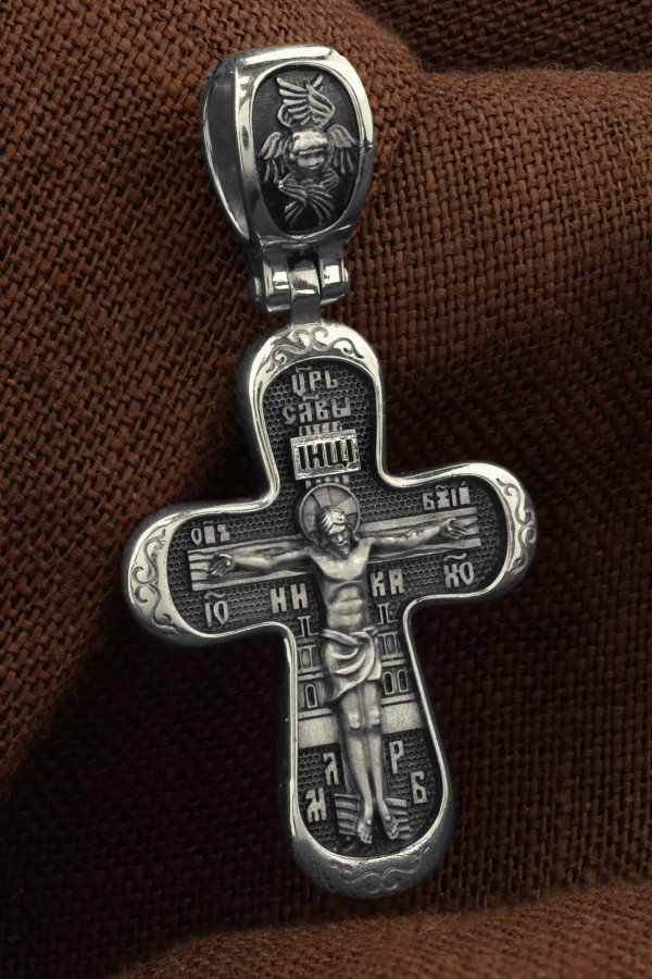 Крест из белого золота